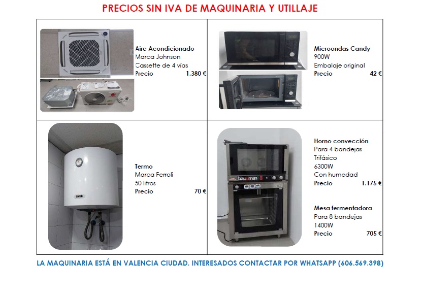 Venta de maquinaria